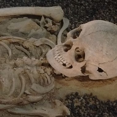 Aefre with the brooch and knife she was burried with.