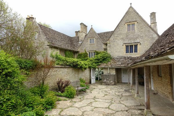 The courtyard.