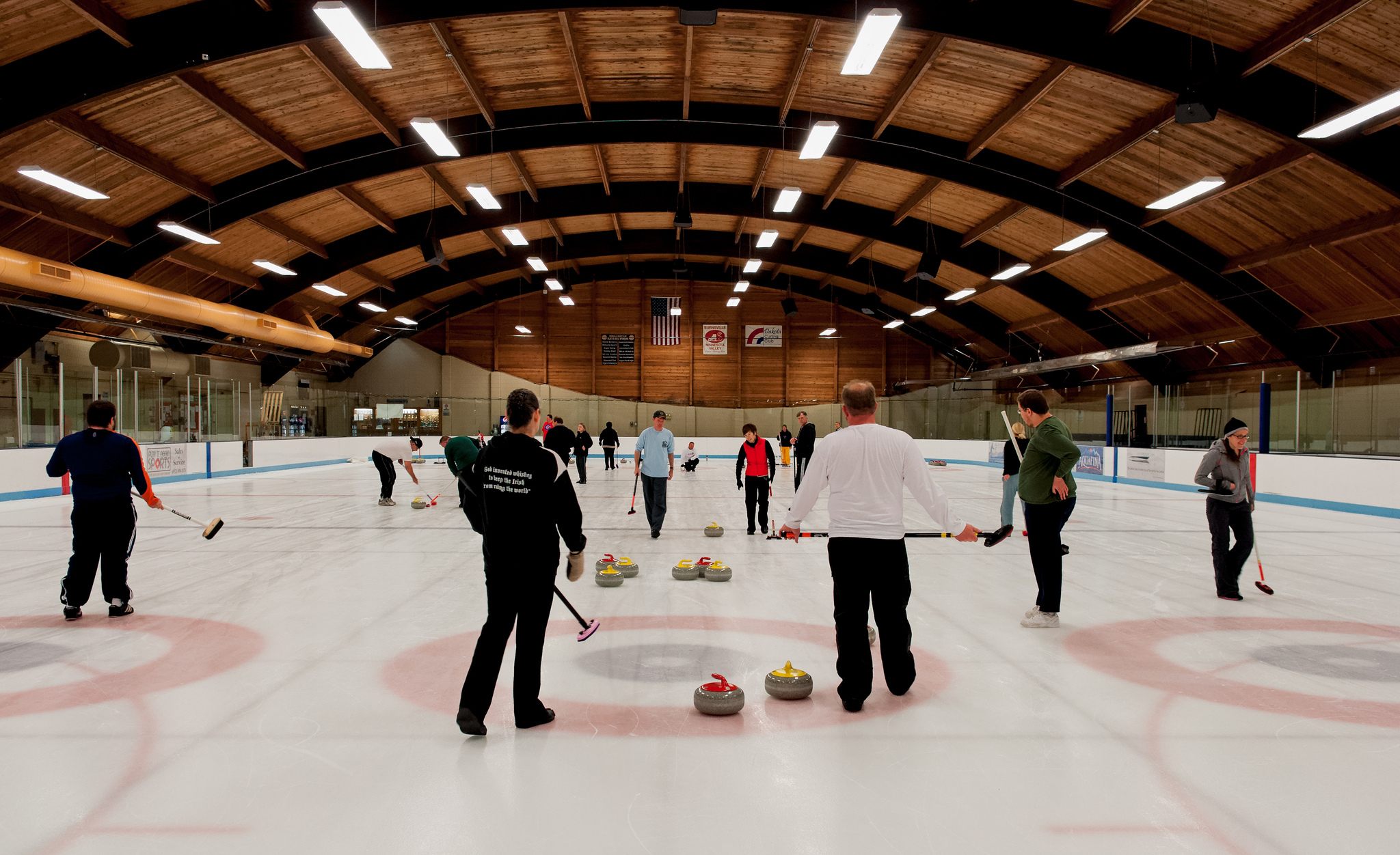 Curlers at the Dakota Curling Club in Minnesota.