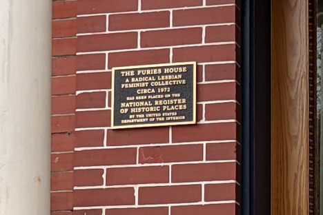 National Register of Historic Places marker at Furies Collective