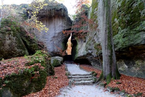 The distinctive topography of the area was used as inspiration for the rock gardens