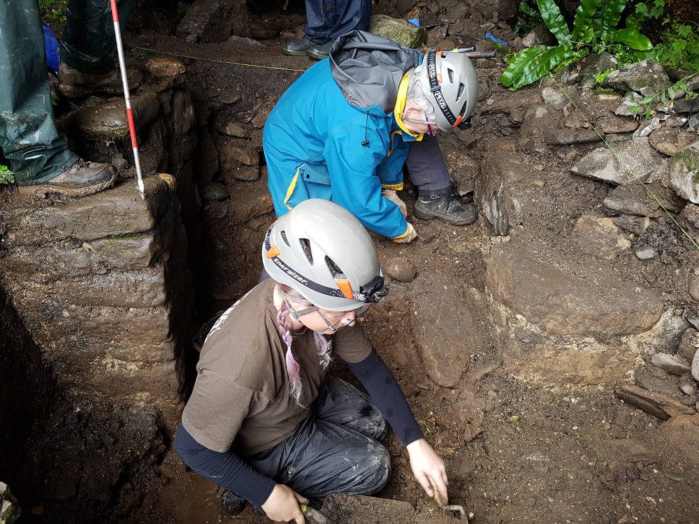 The doorway discovered at the cave's entrance.