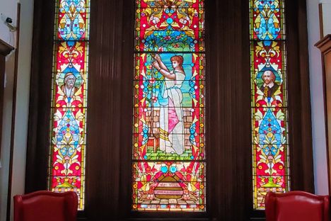 Tiffany memorial window of Mary Willis.