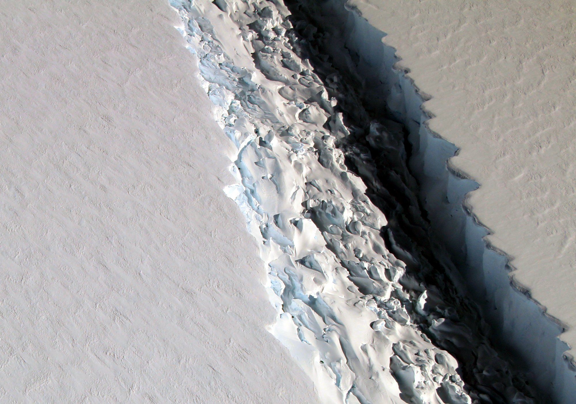 The rift in the Larsen C ice shelf.