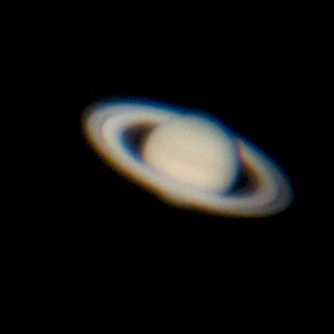 Saturn shot through the 60-inch telescope.