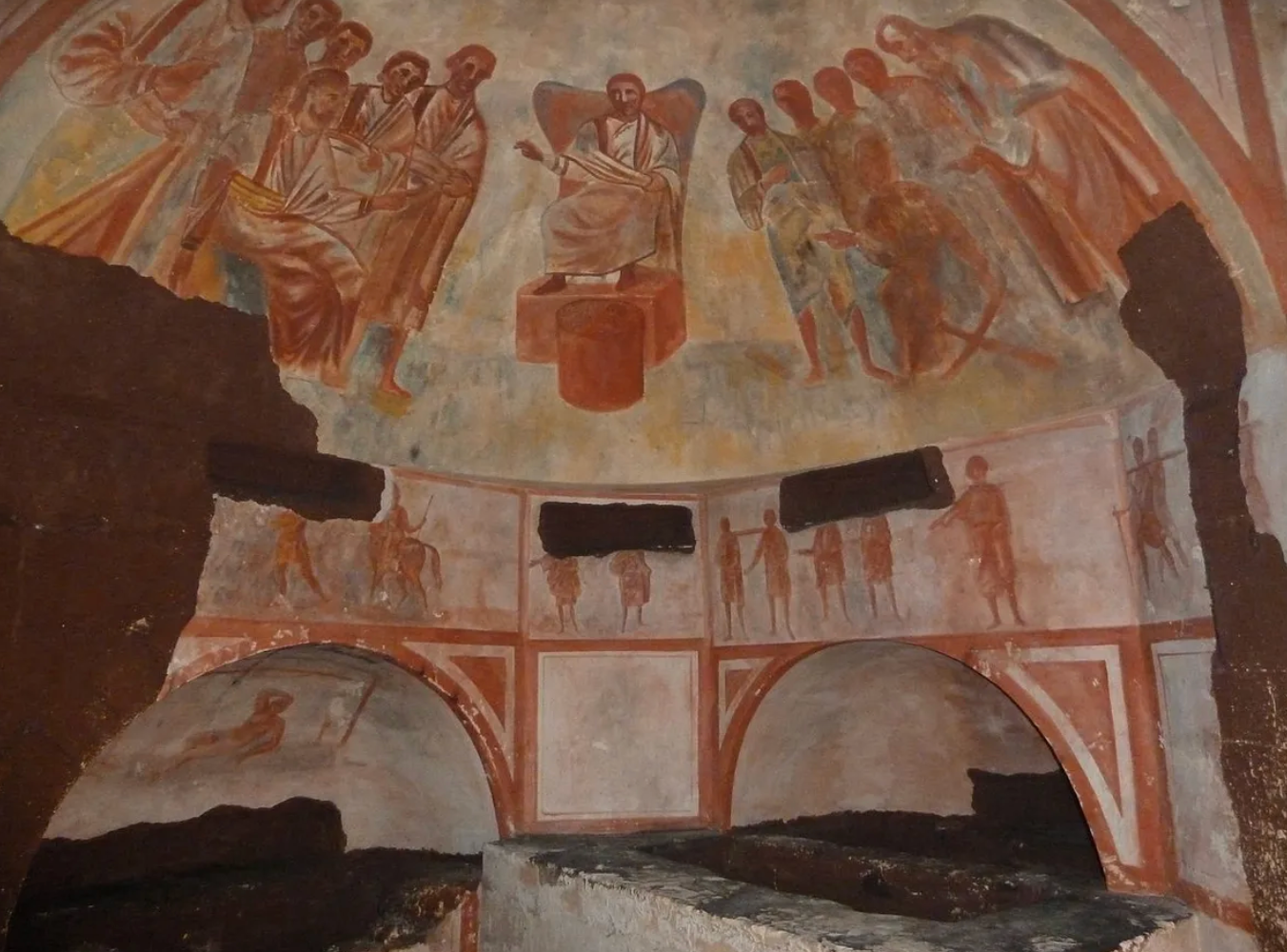 A recreated fresco.
