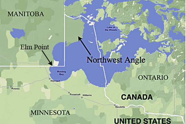 Up to date map of the Northwest Angle