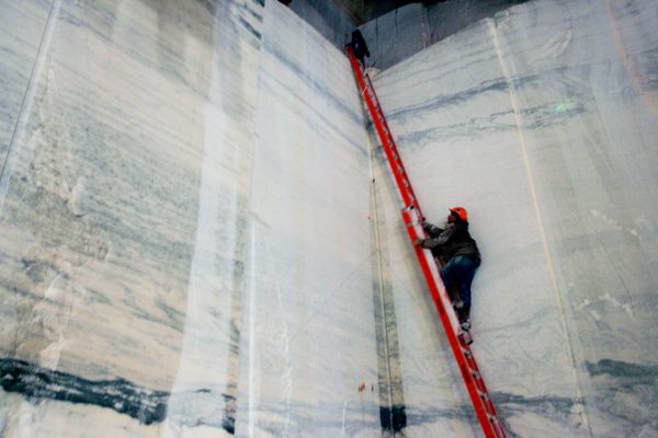 A marble wall inside the mine at Danby Quarry.