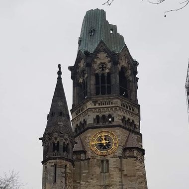 Old and new churches side by side.