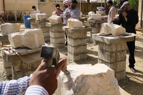 Students at work in Mafraq. 