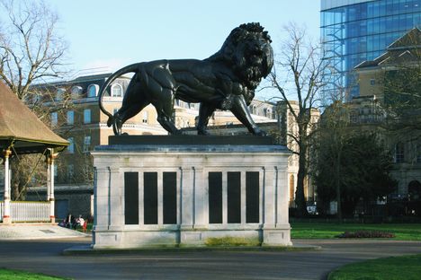 View of the monument from the lion's right side