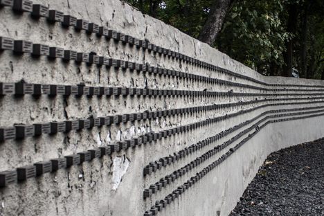The wall commemorating 11,908 Jewish victims of the Shoah from Frankfurt.
