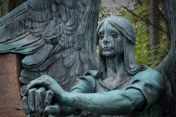 “The Angel of Death Victorious” also known as the “Haserot Angel” in Lake View Cemetery, Cleveland, 10/15/2021