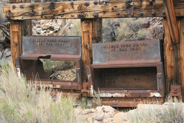 Stamp mill hoppers.