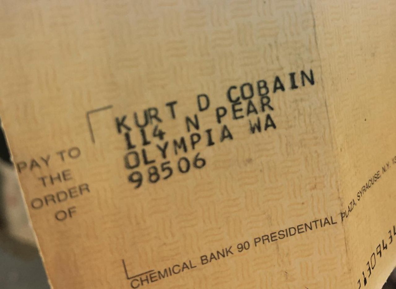 In a matter of months, Cobain wouldn't need the $26.57 anyway.