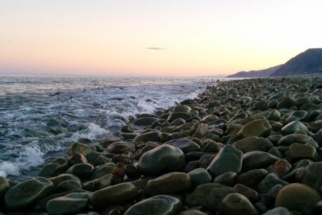 Boulders.