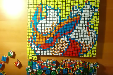 Watch More Than 200 Rubik's Cubes Turn Into Pokémon Art