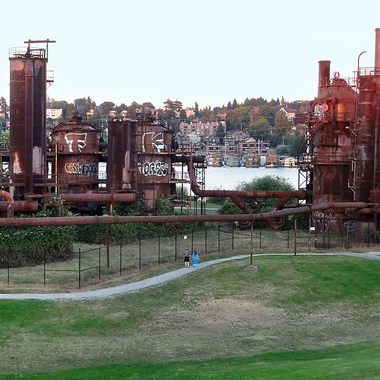 The old gasification plant in Gas Works Park, Seattle
