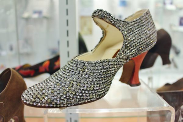 A gaudy shoe at the footwear musuem.