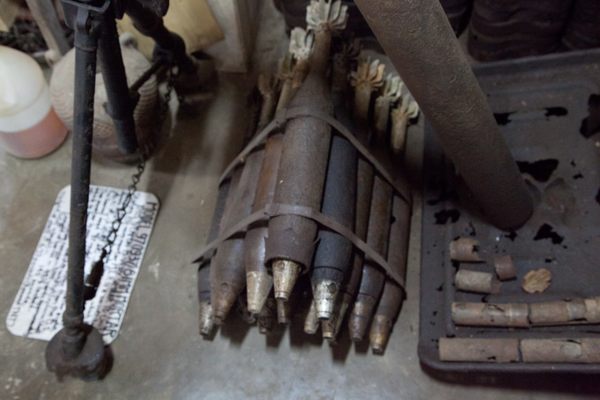 Unfired ammunition found in the area.