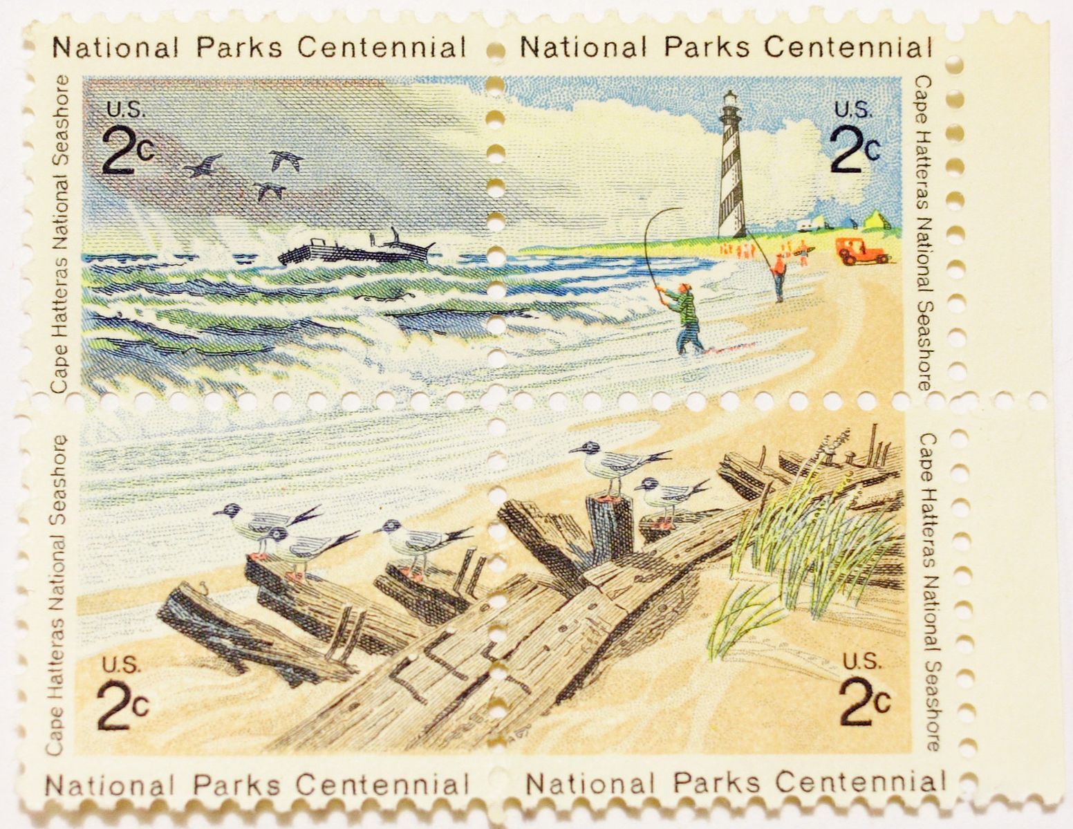 The popular Cape Hatteras stamp, which collated four separate stamps.