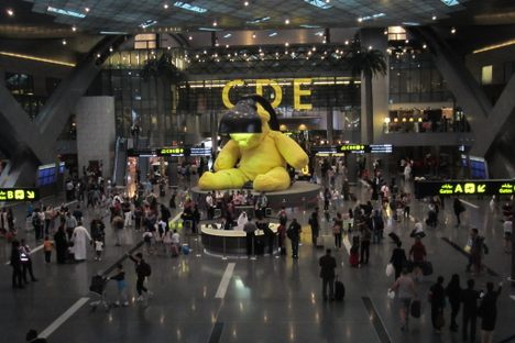 'Untitled (Lamp/Bear)' in Hamad International Airport