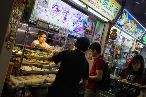 A scene from the Old Airport Road Food Centre in Singapore.
