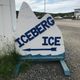 Signs for Iceberg Ice are found throughout Fogo Island.
