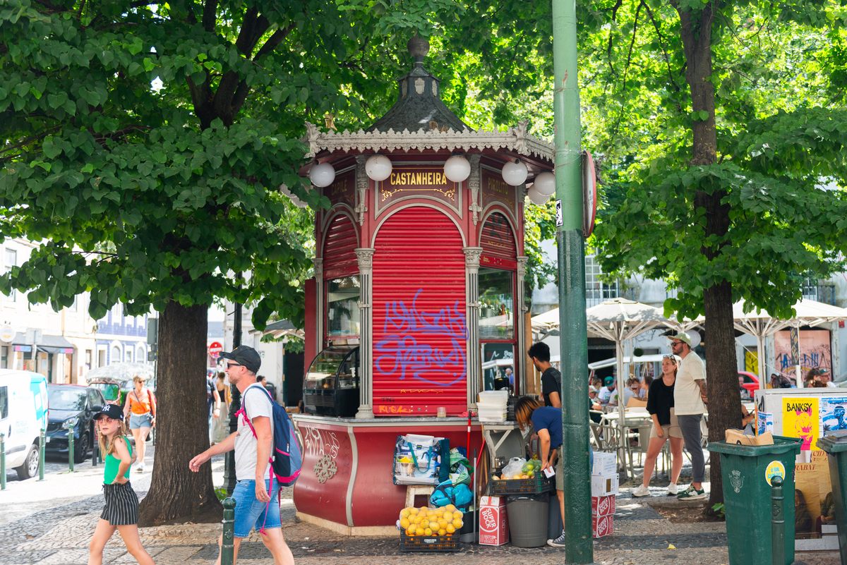 Keep an eye out for this Art Nouveau kiosk in Lisbon.