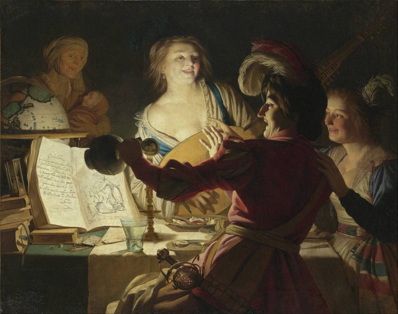 In this 1625 painting entitled 'The Merry Student,' Dutch artist Gerard van Honthorst shows a young man singing a lively ballad.