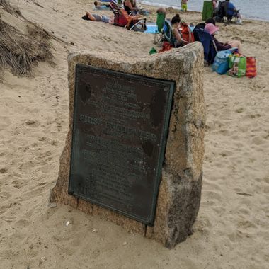 First Encounter Beach Placard