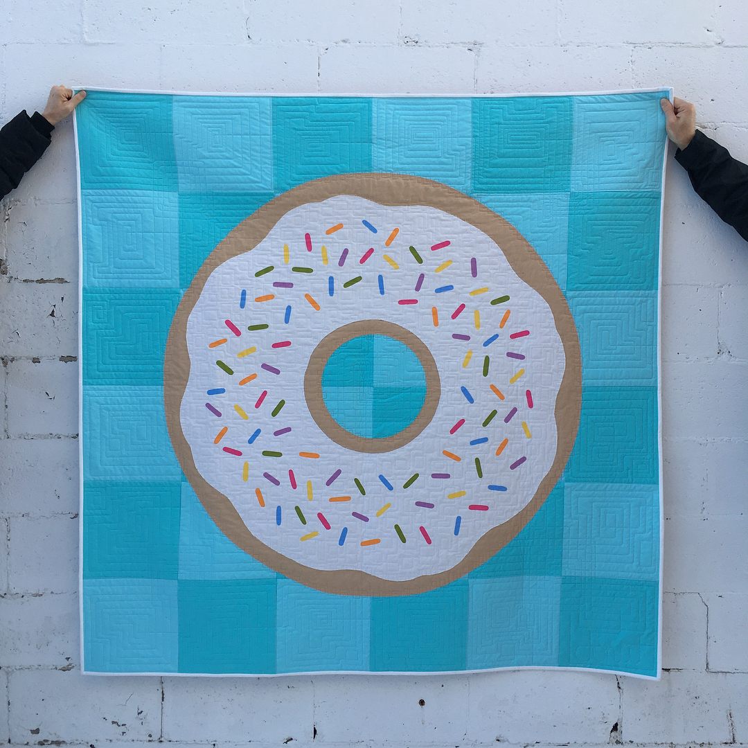 Denyer exhibited this donut quilt at this year's QuiltCon.