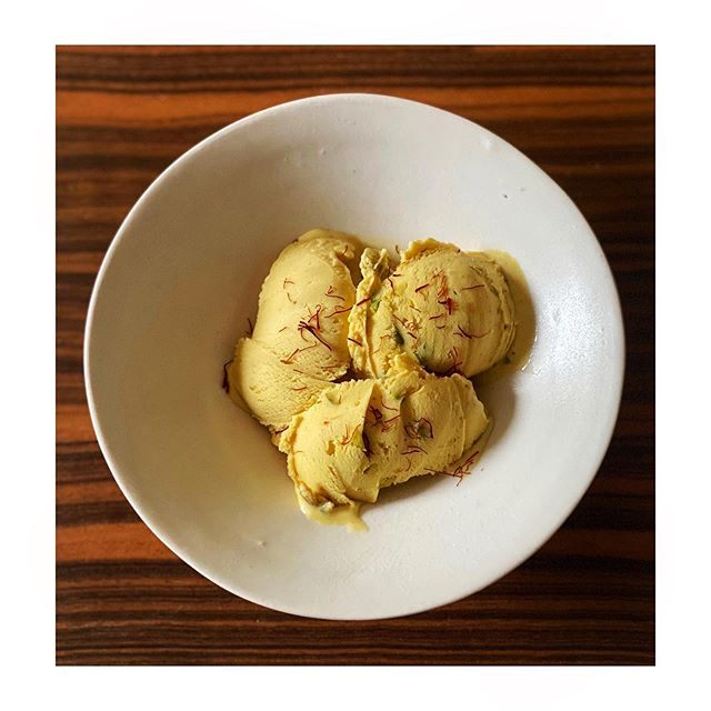 To sate her sweet-tooth, Anissa Helou made herself a saffron ice cream while stuck indoors.