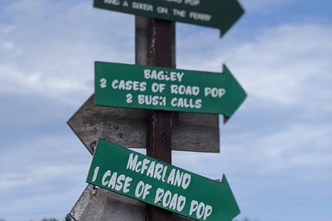 Directional sign to help you get going