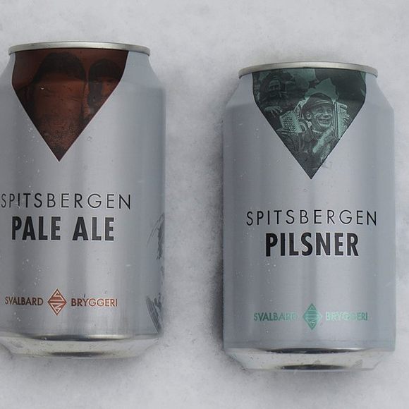 Spitsbergen Pale Ale and Spitsbergen Pilsner from Svalbard Brewery.