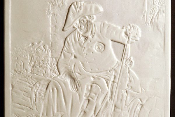 An unlit lithophane