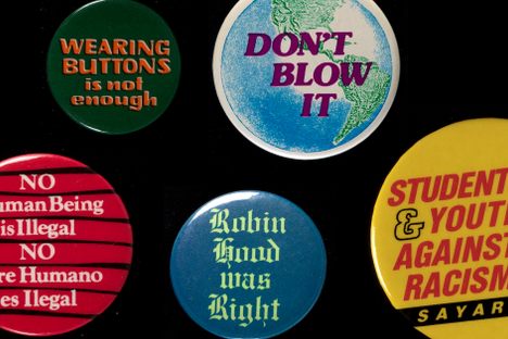 The University of Connecticut is home to a collection of approximately 1,000 buttons from a century of protest.