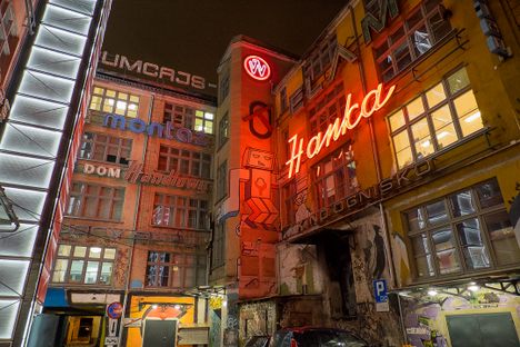 Neon alley of Wroclaw.