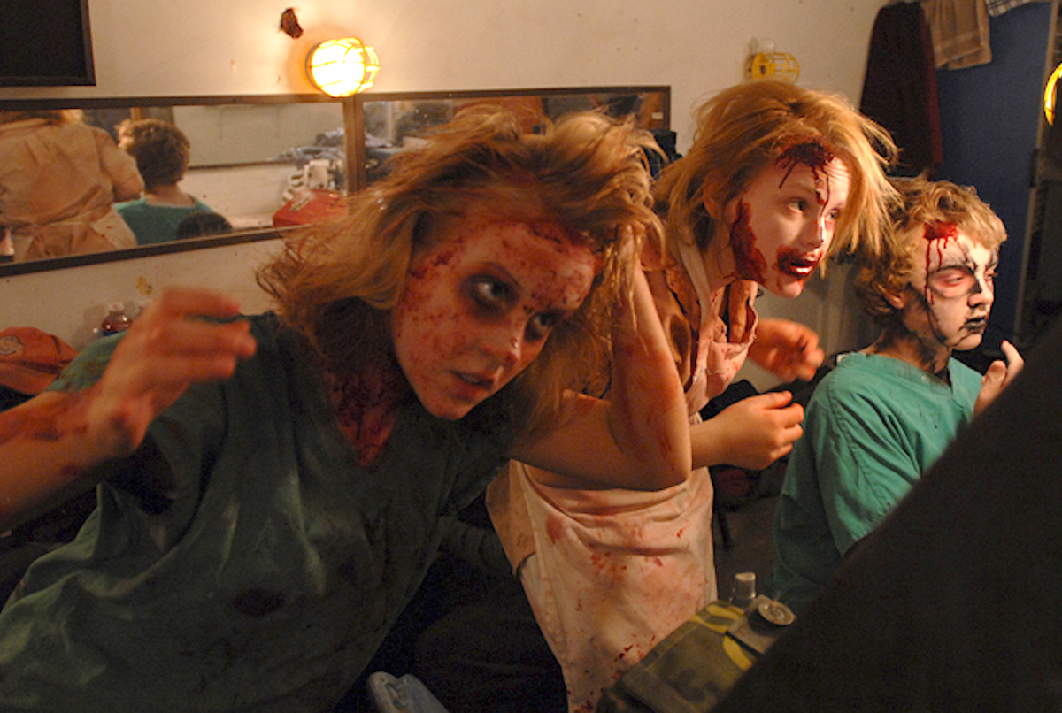 At Bloodview Haunted House in Ohio, haunters prepare to frighten guests.
