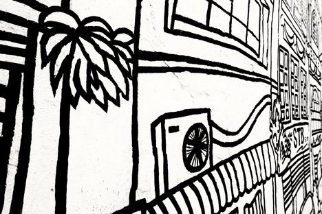 Detail of a mural.