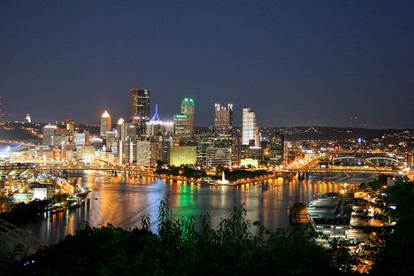 The view at night.