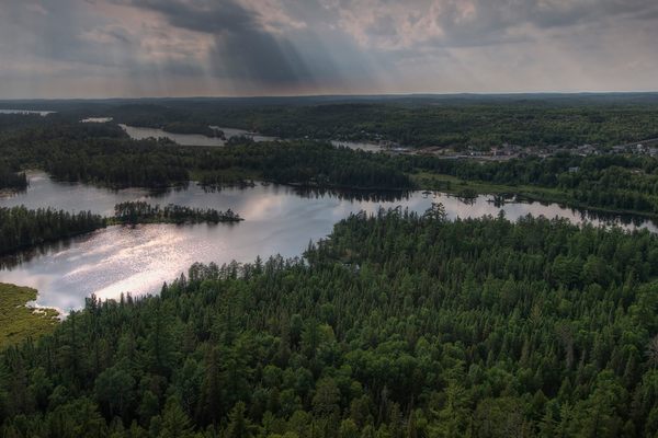 A view down to the Temagami townsite.