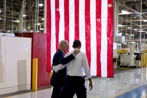 President Obama visits the Chrysler plant in Kokomo, Indiana, thought by some to be the source of the hum.