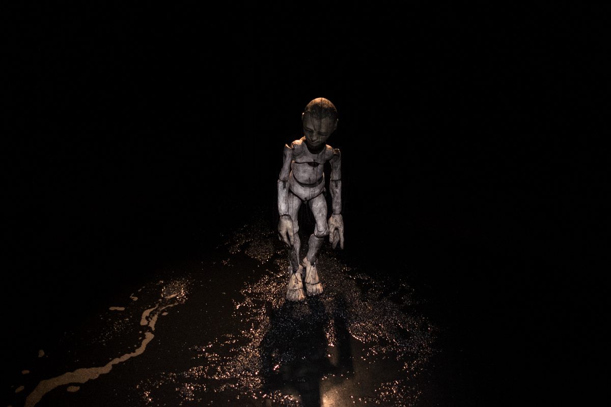 Another glimpse of Renaud Herbin's trapped marionette, from "Milieu."