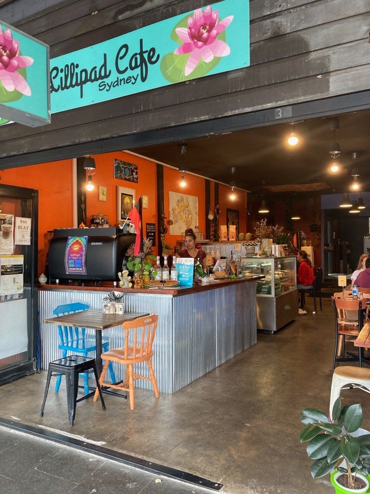 A colorful look inside the cafe.