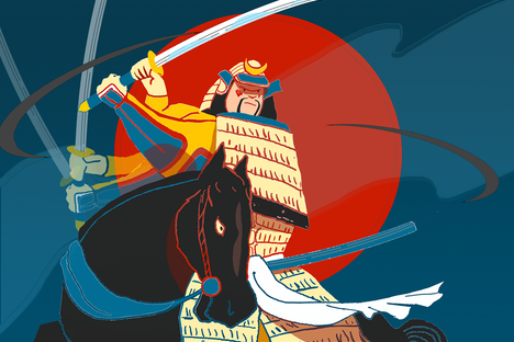 Samurai were fierceness in the front, but all business in the back.