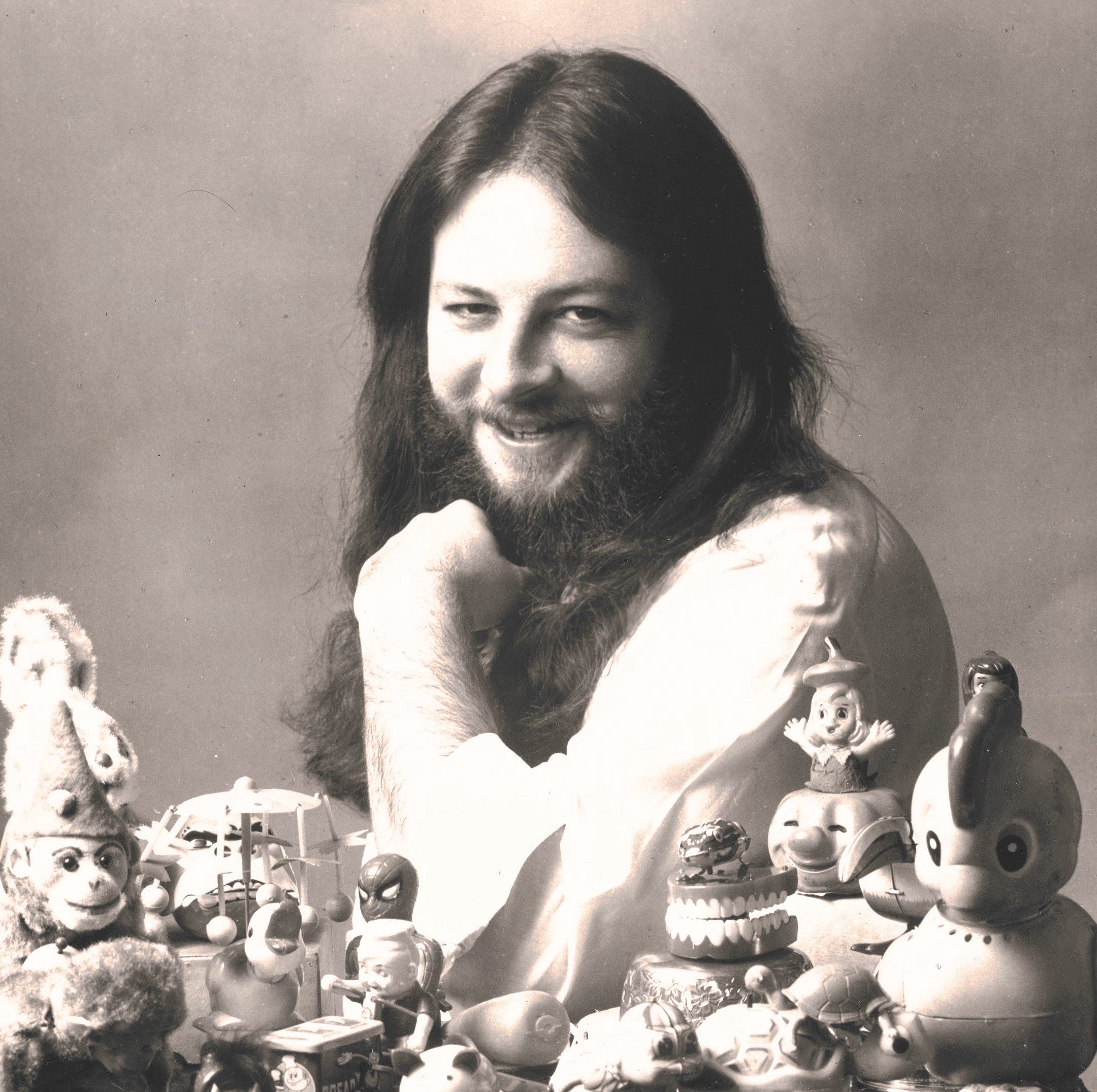 Ricky Jay with a fraction of the curiosities that made up his collection.
