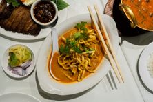 The khao soi at Gedhawa comes with a rich, coconutty broth.