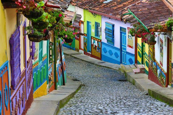 Colorful houses of Guatapé.