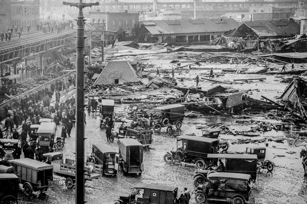 大波士顿糖蜜洪水,1919年。